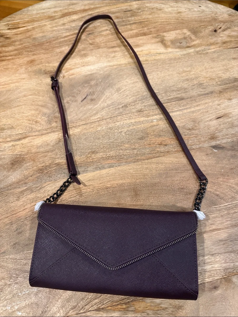 Rebecca Minkoff Plum Envelope Crossbody with Chain Strap